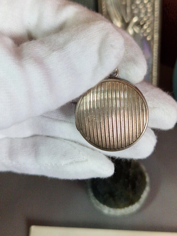 83F sterling silver engine turned double sided lo… - image 10