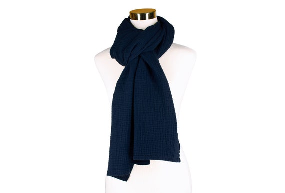 Navy blue sale cotton scarf