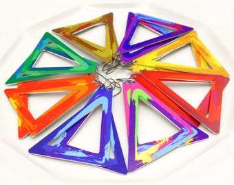 Pendientes triangulares: pendientes grandes de triángulo, joyería llamativa para mujer, ligeros e hipoalergénicos.