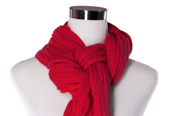 red scarf cotton