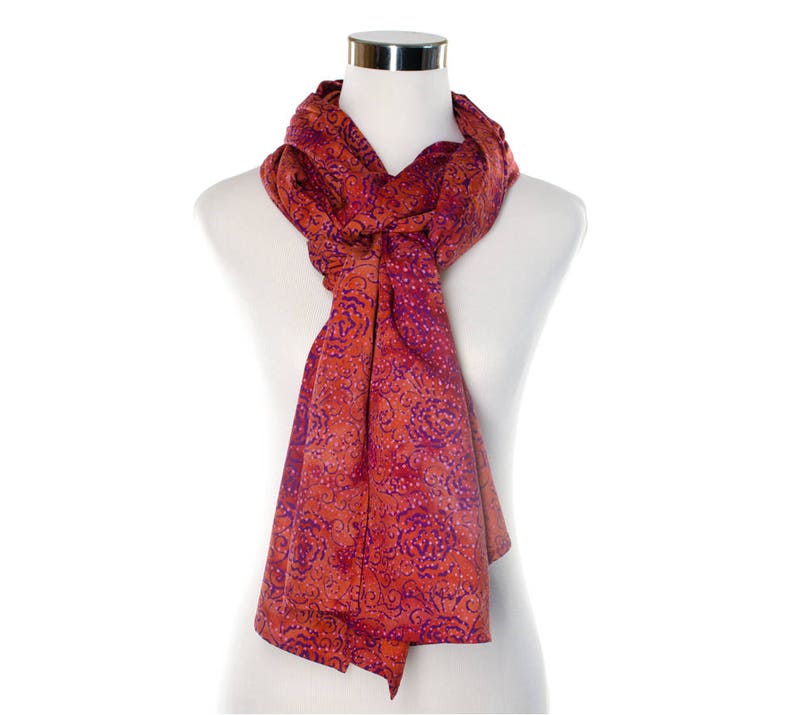 Batik Rayon Scarf 20 X 85 Wide and Long Fashion Scarves | Etsy