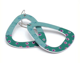 Pendientes triangulares - Pendientes grandes colgantes para mujeres y adolescentes con orejas sensibles
