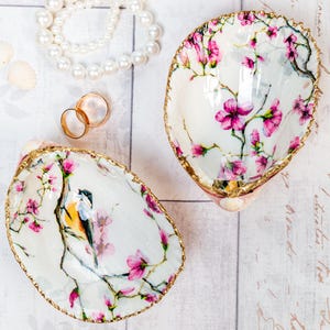 Seashell Trinket Dish: Cherry Blossom Jewellery Bowl