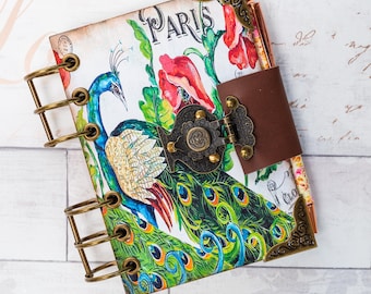 Handmade Refillable Notebooks with Wooden Covers