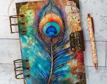 Handmade Refillable Notebooks with Wooden Covers