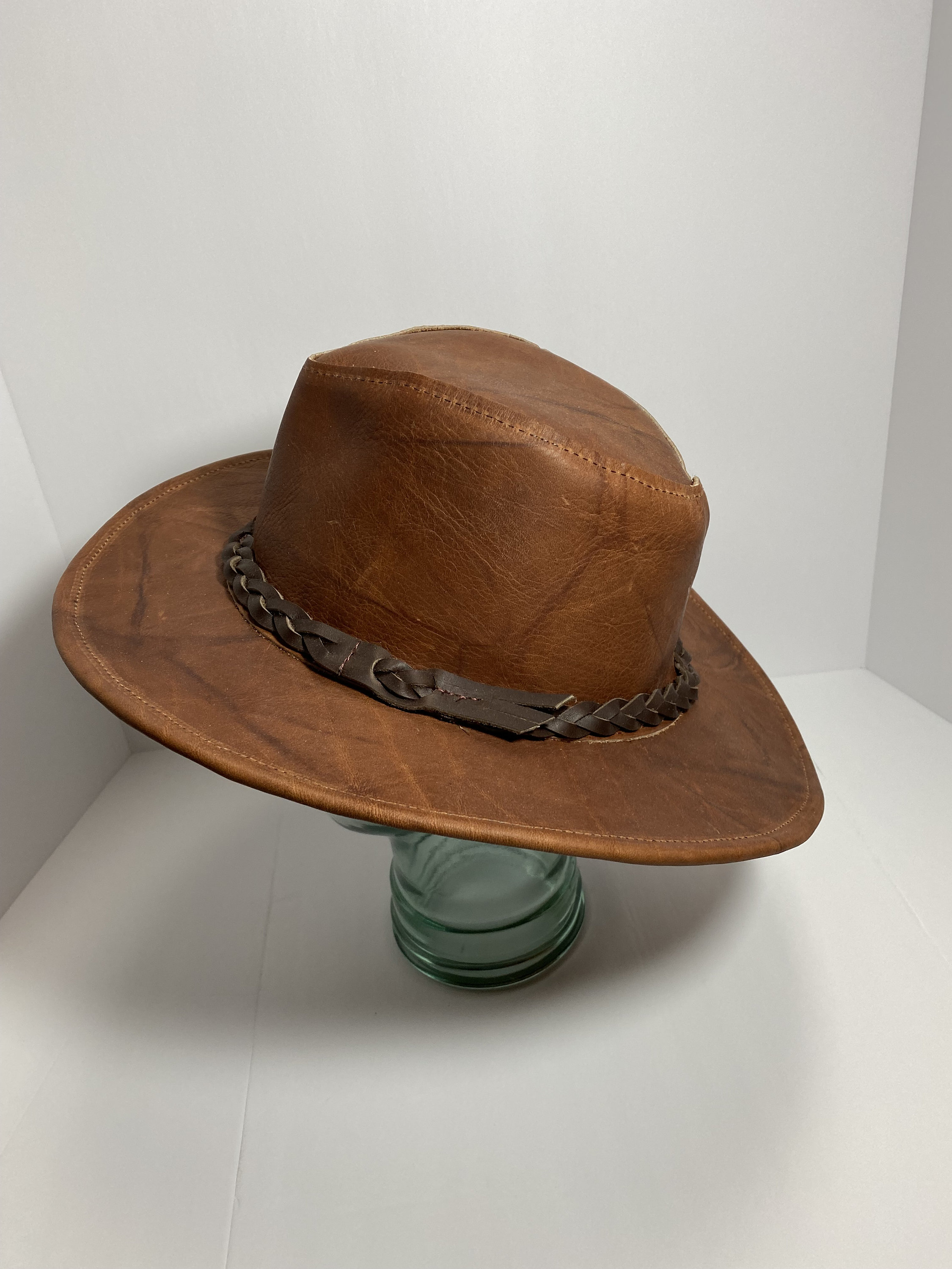 Leather Cowboy Hat. Handmade Hat 
