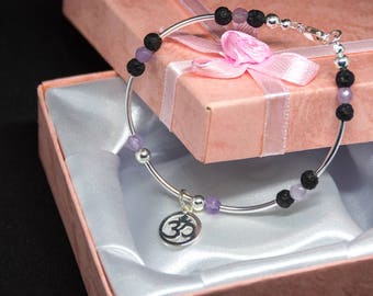 Serenity/ Sterling Silver Charm Bracelet/ Bracelet For Her/ Handmade Charm Bracelet/ Energy Mystery Bracelet/ Bracelet for Her