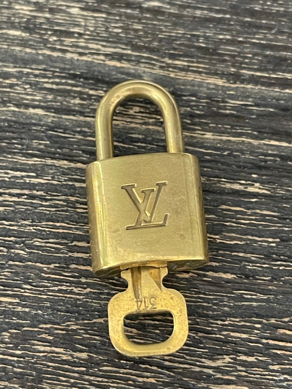 Louis Vuitton Padlock Lock and Key 314 LV Purse Charm Not 