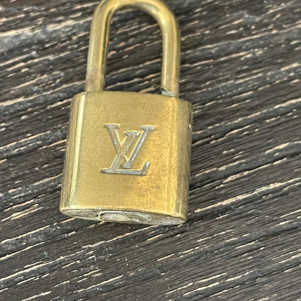SL-169 Louis Vuitton brass padlock lock and NO key #306 LV purse charm not polished