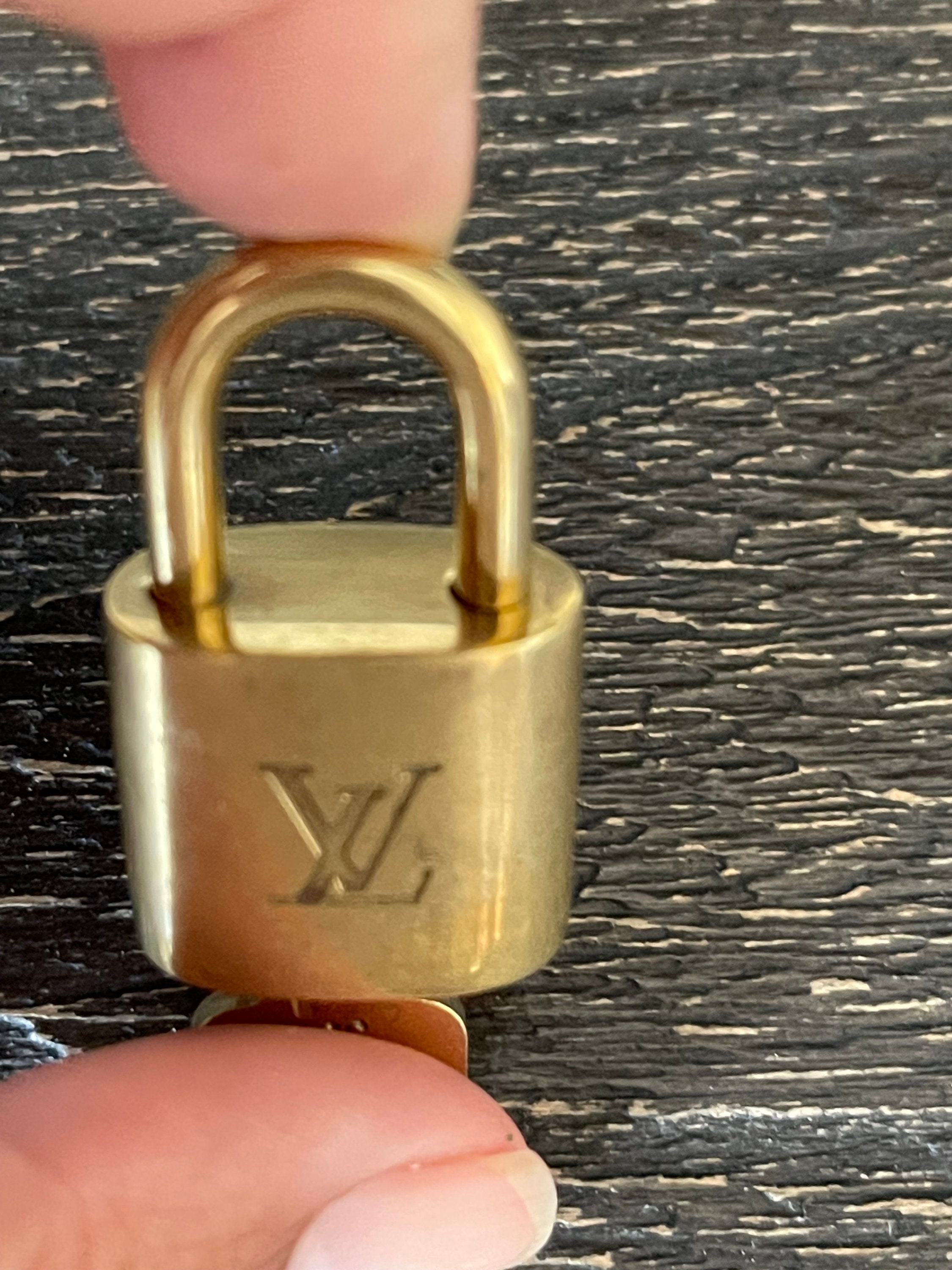 Louis Vuitton Padlock Lock and Key 301 LV Purse Charm Not 