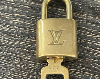 Louis Vuitton Padlock Lock and Key 319 LV Purse Charm Not 