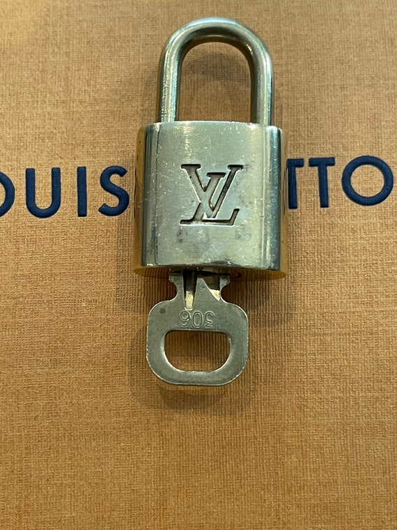 Louis Vuitton Engraved Polished Lock & Key Vintage Repurposed