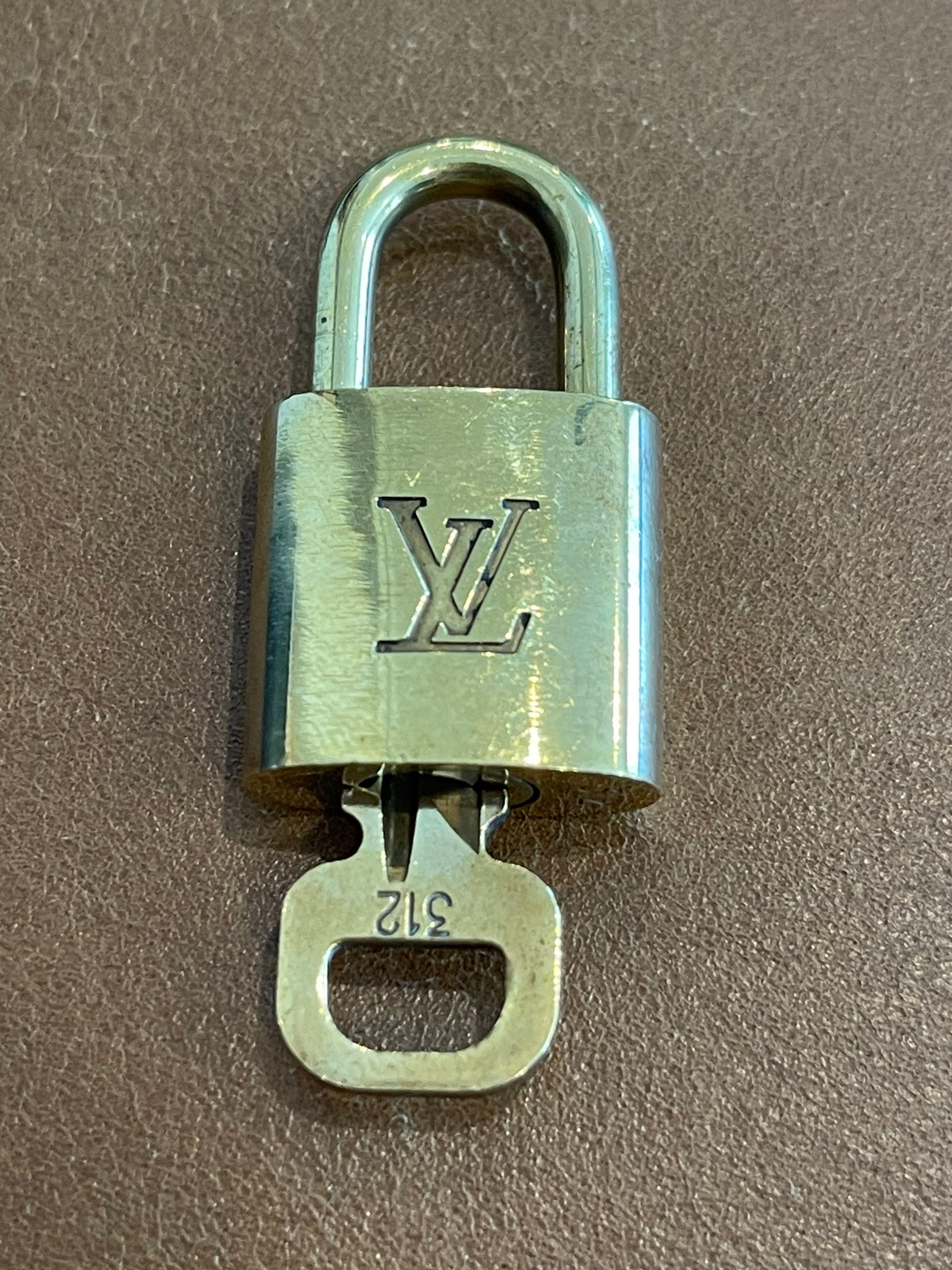 Louis Vuitton Padlock Lock and Key 312 LV Purse Charm Not 