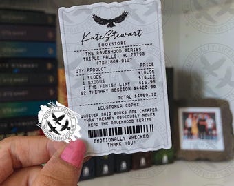 Emotionally Damaged by Kate Stewart Licensed Sticker, The Ravenhood® Sticker, Kate Stewart E-Reader Sticker, Waterproof Sticker