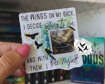 Cecelia Ravenhood Licensed Sticker, Kate Stewart Book Sticker, The Ravenhood, Exodus Ravenhood E-Reader Sticker,The Wings On My back Sticker