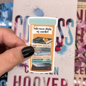 Colleen Hoover Reading Pills Books Sticker, CoHo Book Stack, CoHo Sticker, CoHo Sticker, Colleen Hoover Fan, CoHo Gift, CoHo Obsessed