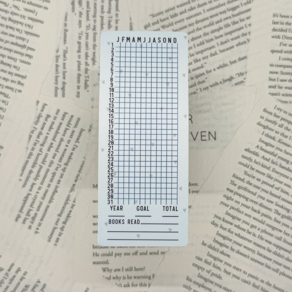 Reading Habit Tracker Sticker, Book Tracker, Bookmark, Book Lover,Reading Sticker, Reader Gift, Reading Sticker