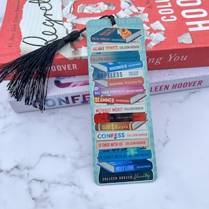 CoHo Bookmark Blue, Colleen Hoover Reading List, CoHo Obsessed, Heart Bones Bookmark, CoHo Gift, CoHo Book Stack, Colleen Hoover Book