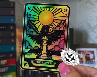 Licensed Ravenhood Tarot Sticker, Kate Stewart Sticker, The Ravenhood, E-Reader Sticker, Waterproof Sticker, Ravenhood Men Sticker, Bookish