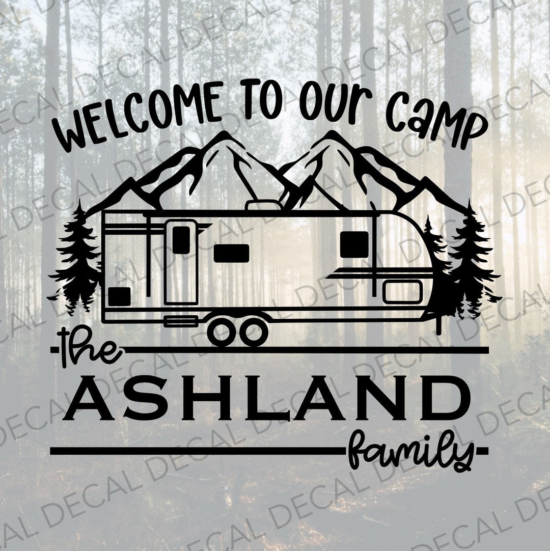 Personalized Welcome to Our Camp Camper Decal, Personalized Camper ...