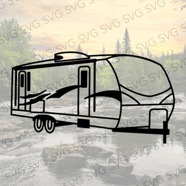 Travel Trailer SVG, Camper Trailer, Camper SVG, Camper Cut File, Cougar Travel Trailer, Camper Cutting File