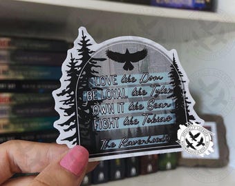 Ravenhood Men Licensed Sticker, Kate Stewart Book Sticker, The Ravenhood, Exodus Ravenhood E-Reader Sticker