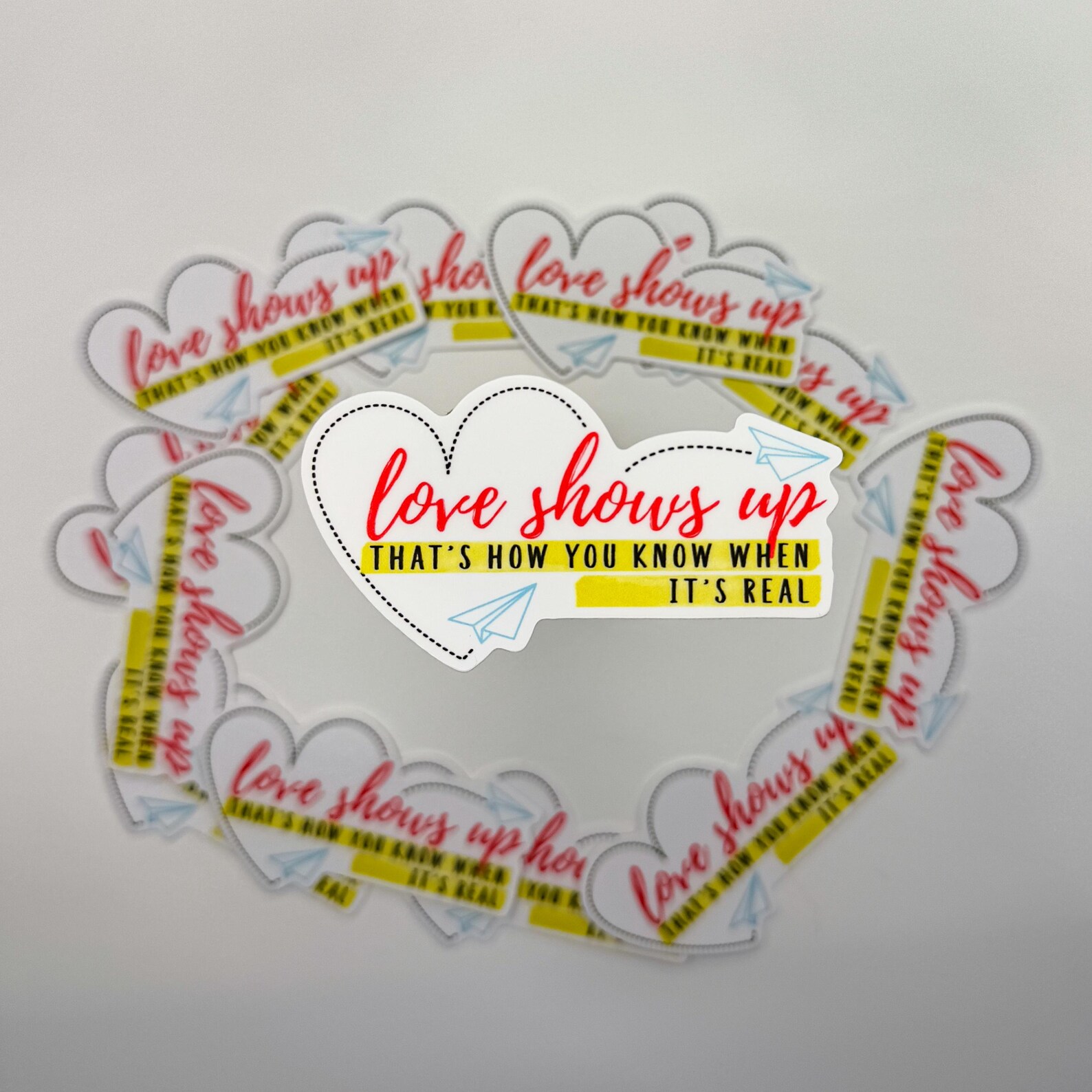 Yours Truly Inspired Sticker, Love Shows Up, Abby Jimenez Inspired Book ...
