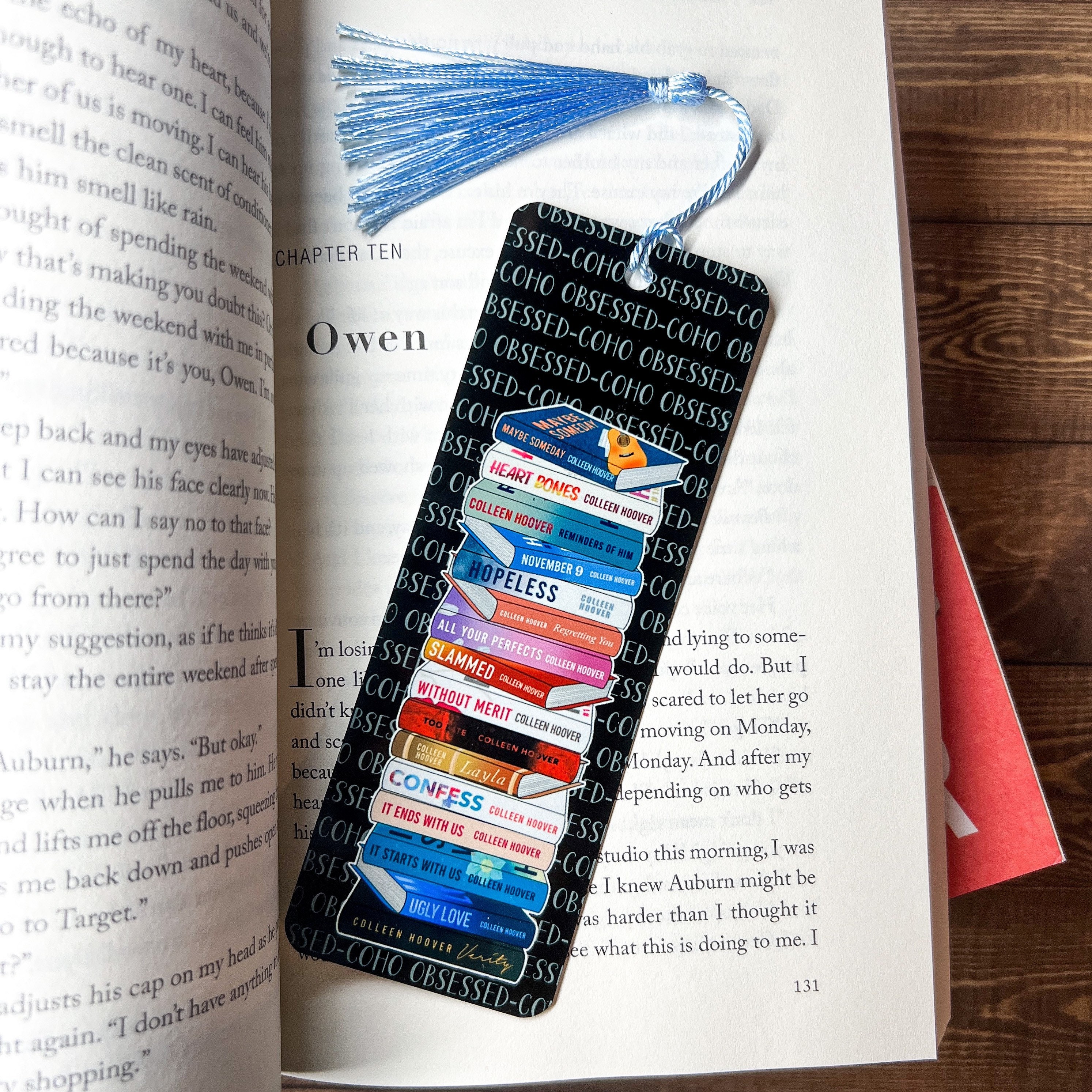 Colleen Hoover book keychain
