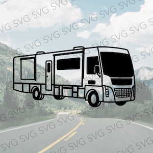 Class A SVG, Class A Camper, Camping Class A SVG, Motorhome SVG, Camper Cut File, Camper Cutting File, Rv Svg, Camper Svg