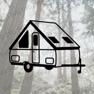 A Frame Camper SVG, Camper SVG, A-Frame Camper, Pop Up Camper, Folding Camper Svg, Camper Cut File, Camper Cutting File