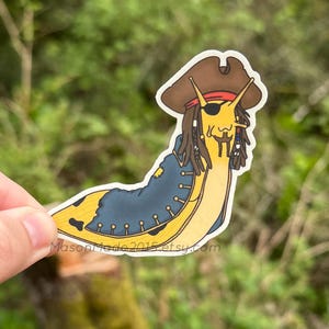 Banana Slug Sticker, Slug Life Sticker, Banana Slug Lover, Pacific Banana Slug, Waterproof Sticker