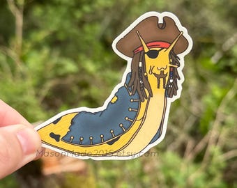 Banana Slug Sticker, Slug Life Sticker, Banana Slug Lover, Pacific Banana Slug, Waterproof Sticker