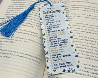 CoHo Bookmark Blue, Colleen Hoover Reading List, CoHo Obsessed, Heart Bones Bookmark, CoHo Gift, CoHo Book Stack