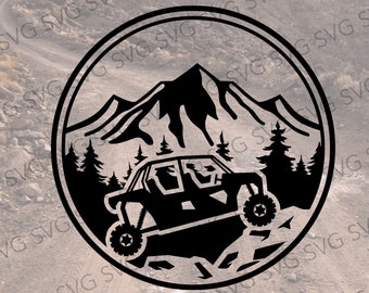 Seite an Seite SVG, 2-Sitzer Seite an Seite, Geländewagen SVG, SxS Schnittdatei, Camping SVG, Geländewagen Schnittdatei