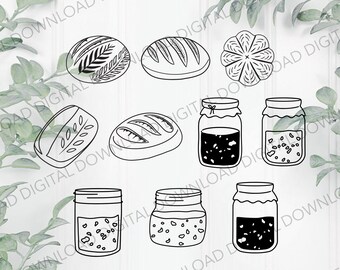 Sourdough SVG Bundle, Sourdough Bread Svg, Sourdough Shirt Svg, Sourdough Starter Svg, Sourdough Obsessed, Bread Making Svg