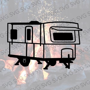 Hi-Lo Camper, Hard Sided Pop Up Camper SVG, Pop Up Camper SVG, Pop Up Camping, Camper SVG, Camper Cut File, Camper Cutting File