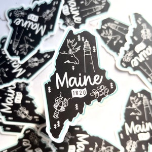 Sticker Maine, Maine comme la vie devrait être, Sticker Maine cadeau, Sticker Maine imperméable, Souvenir du Maine, Cadeau du Maine