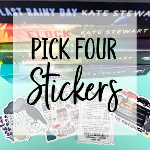 Pick Four Ravenhood Licensed Stickers, Emotionally Wrecked by Kate Stewart, The Ravenhood, E-Reader Sticker,  Bookish Sticker