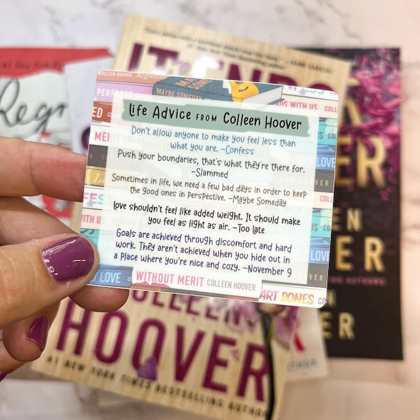 Colleen Hoover Advice Sticker, CoHo Sticker, CoHo Sticker Bundle, CoHo Gift, CoHo Obsessed, CoHo Quotes