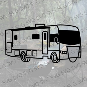 Class A SVG, Class A Camper, Camping Class A SVG, Motorhome SVG, Camper Cut File, Camper Cutting File
