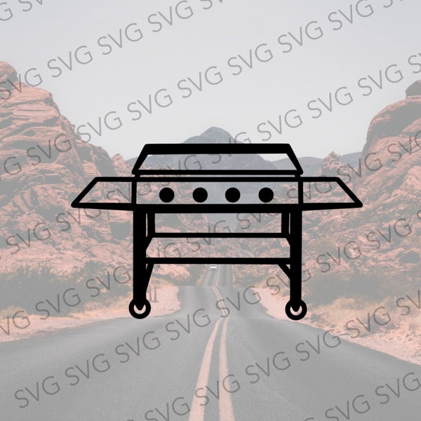 Griddle Barbeque SVG, BBQ SVG, Svg for Camping, Camping Cut File, Camper Cutting File