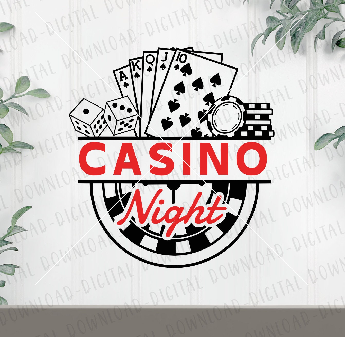 Casino Night SVG, Poker Svg, Playing Cards Svg, Game Night Svg