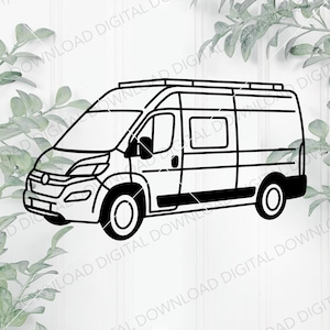 European Camper Van SVG and PNG, Class B Svg, Camper Cut File, Van Camper Cutting File, RV svg, Van Life Svg