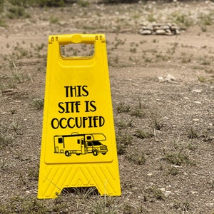 Site Occupied Sign Decal, Campsite Occupied, Van Life Decal, Van Decal, Traveler Decal, Vinyl Decal image 2