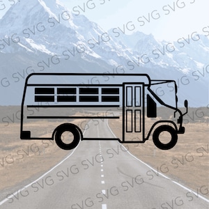 Skoolie Camper Bus SVG , School Bus Camper SVG, Camper SVG, Camper Cut File, Camper Cutting File, School Bus Digital Design, School Bus Svg
