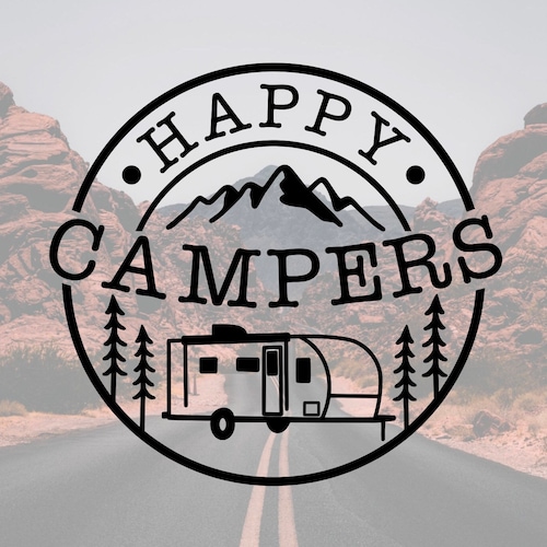 Travel Trailer Decal Camper Decal Happy Campers Decal Camp - Etsy