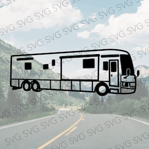 Class A SVG, Class A Camper, Camping Class A SVG, Motorhome SVG, Camper Cut File, Camper Cutting File, Rv Svg, Camper Svg