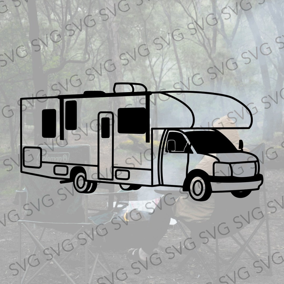 Class C SVG, Motorhome SVG, Camper SVG, Camper Cut File, Camper Cutting ...