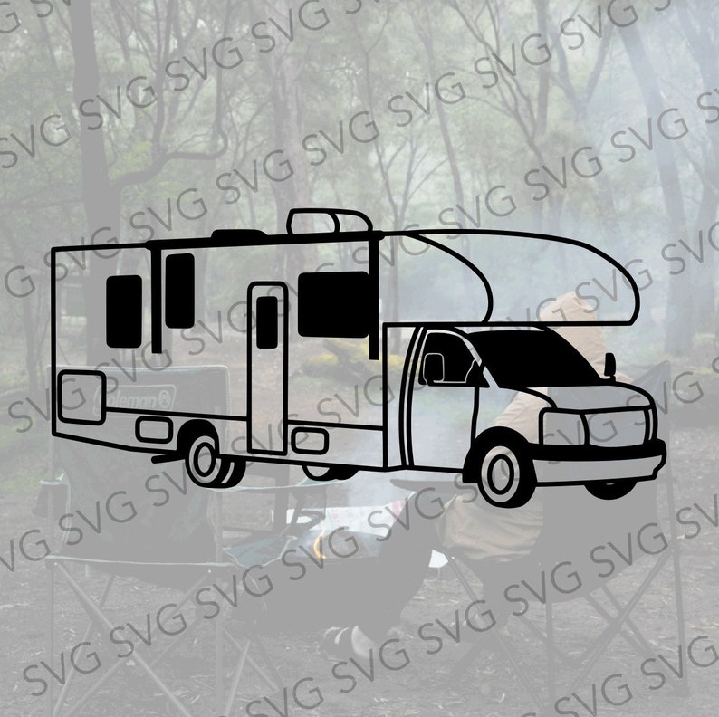 Class C SVG, Motorhome SVG, Camper SVG, Camper Cut File, Camper Cutting ...