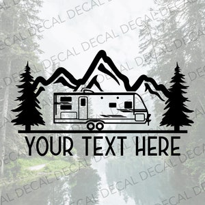 Personalized Trailer Decal, Personalized Camper Decal, Travel Trailer Decal, Trailer Family Name Decal, 2400bh, Campsite Decal, Grand